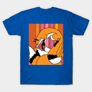 Sweet Retro Vintage Cartoon Fox T-Shirt